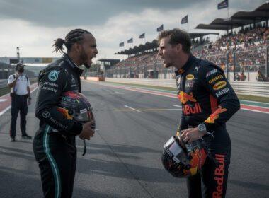 lewis hamilton and max verstappen face off in a heated debate over a controversial formula 1 rule change, sparking intense discussions among fans and experts.