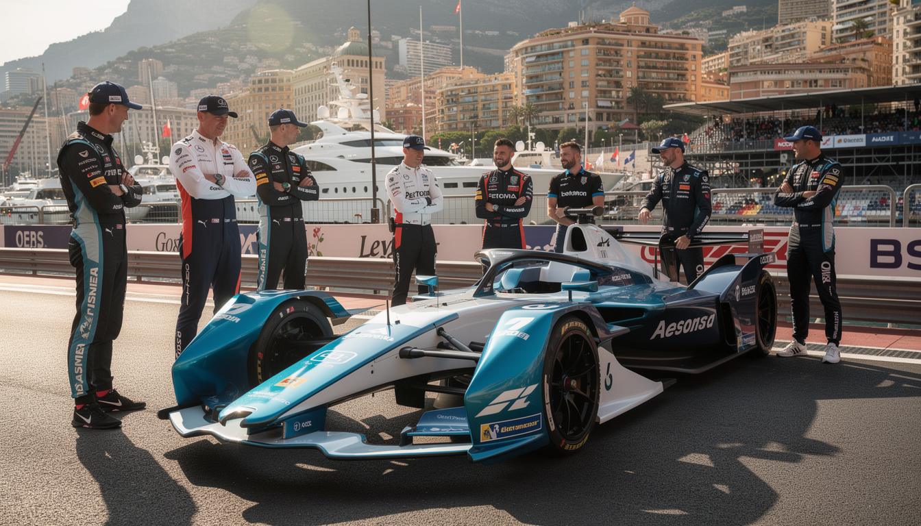 f1 stars gather in monaco to unveil the groundbreaking next-generation electric racing car for formula e, showcasing innovation and speed in the future of motorsport.