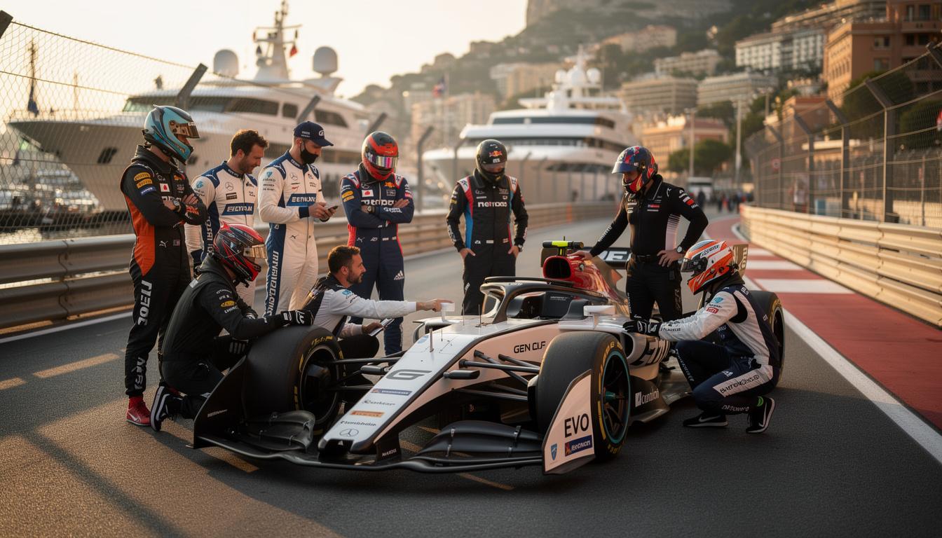 f1 stars gather in monaco to unveil the groundbreaking next-generation electric racing car for formula e, showcasing innovation and speed in sustainable motorsport.